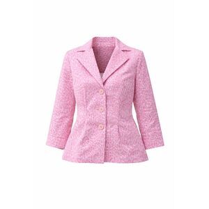 Joan Rivers Blazer Jacket Size S Pink Cream Ruched Back Tailored Chic